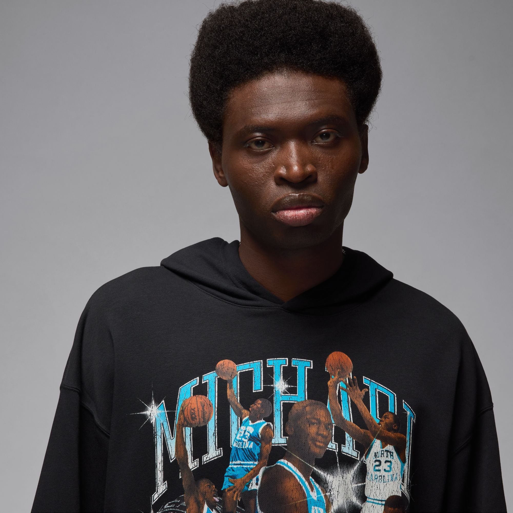 Nike - Jordan Flight Oversized Hoodie Black/DK Powder Blue