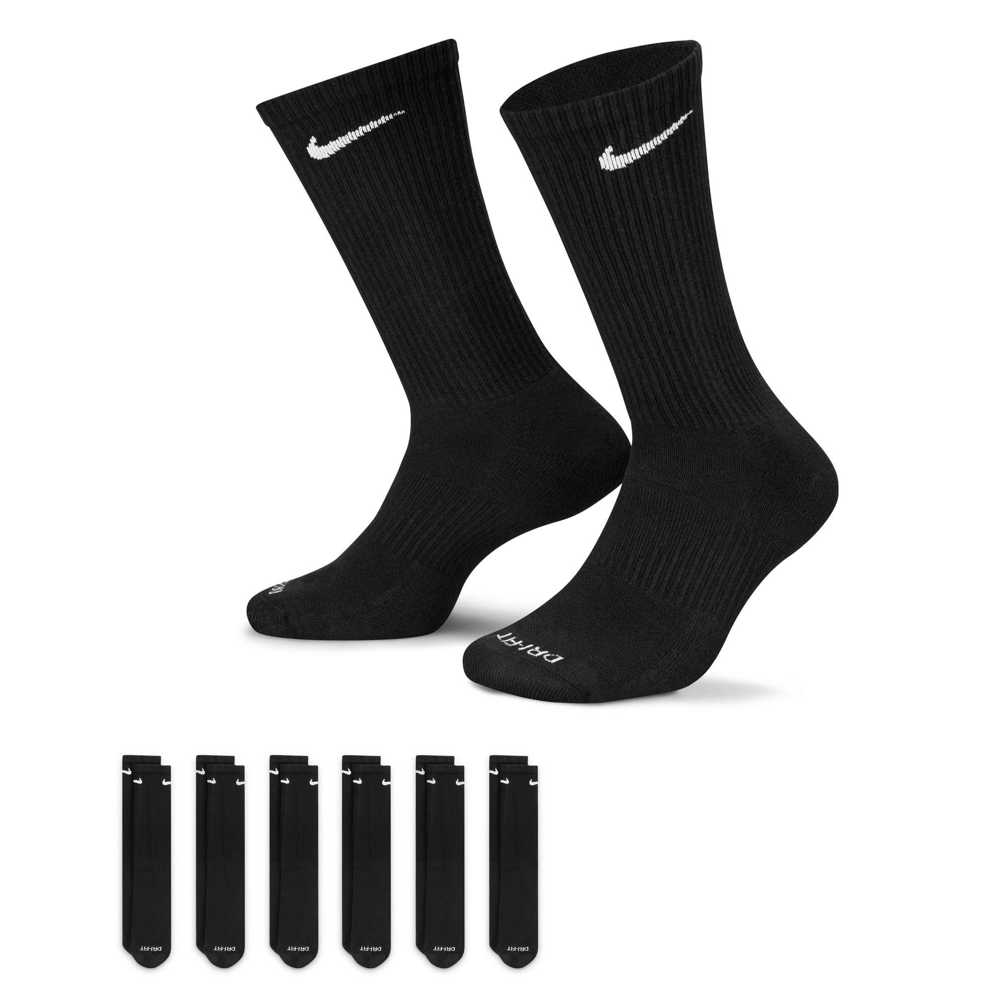 Nike - Everyday Crew Socks Black