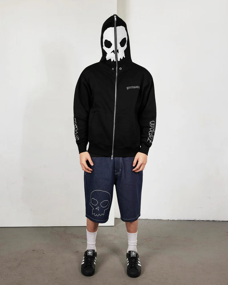 Pleasures - Balaclava Zip Hoodie Black