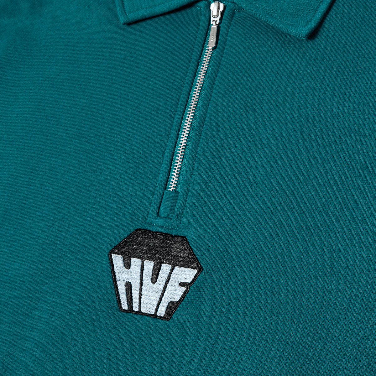 HUF - Big Block 1/4 Zip French Terry Sea Green