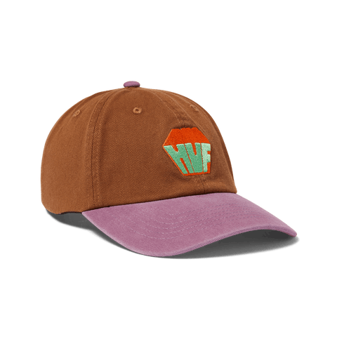 HUF - Big Block Washed 6 Panel Hat ~ Brown