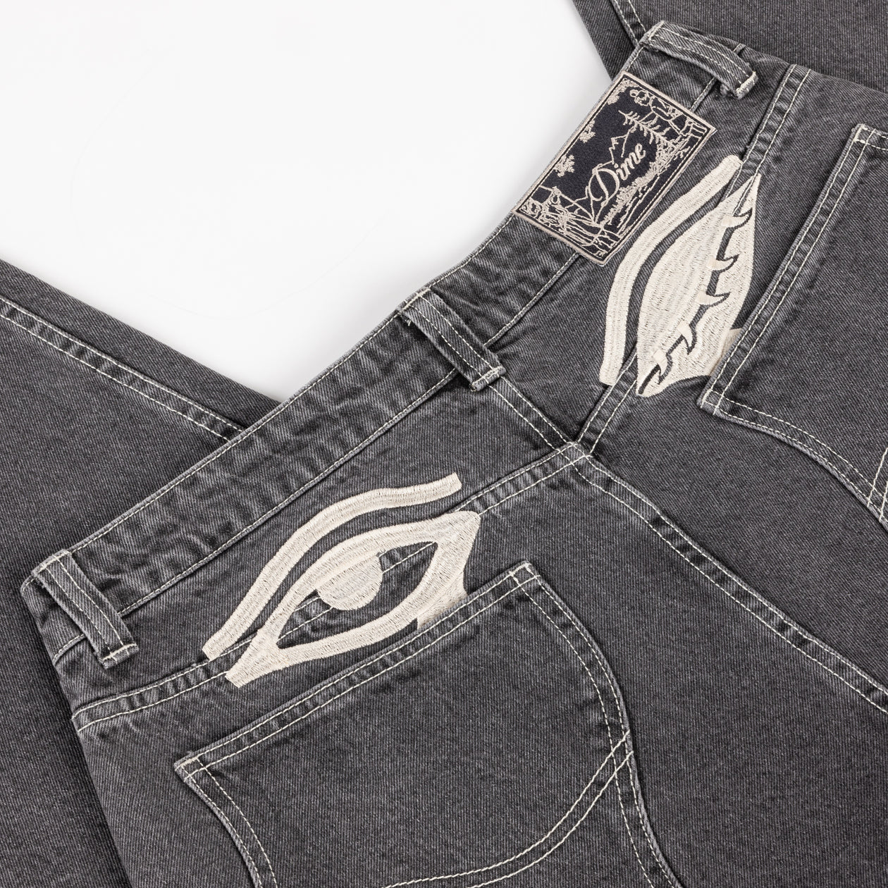 Dime - Baggy Wink Denim Pants Faded Black-2