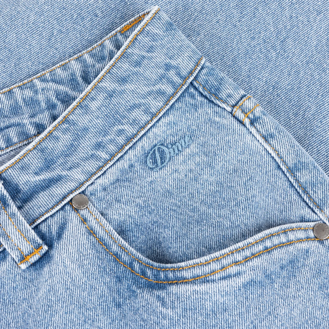 Dime - Relaxed Denim Pants Blue Washed-4