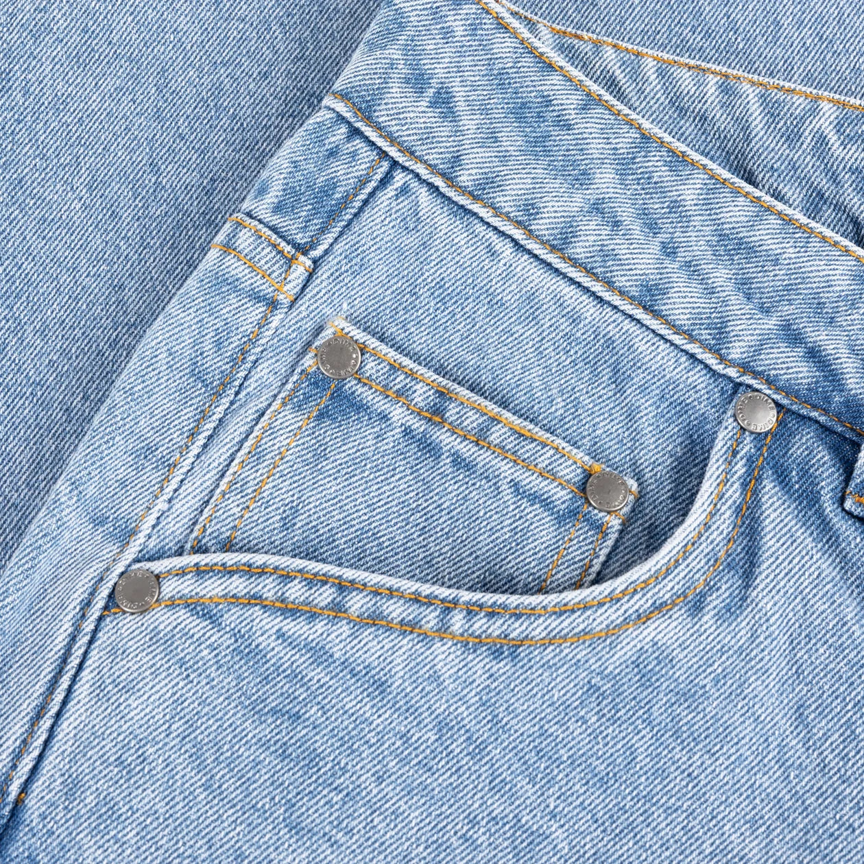 Dime - Relaxed Denim Pants Blue Washed-2