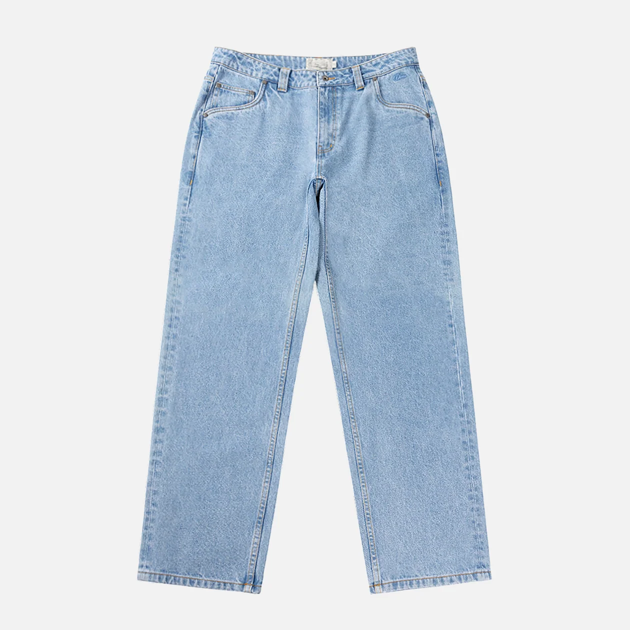 Dime - Relaxed Denim Pants Blue Washed-1