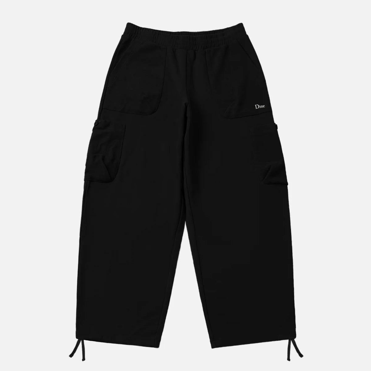 Dime - Reversed Terry Cargo Sweatpants Black-1