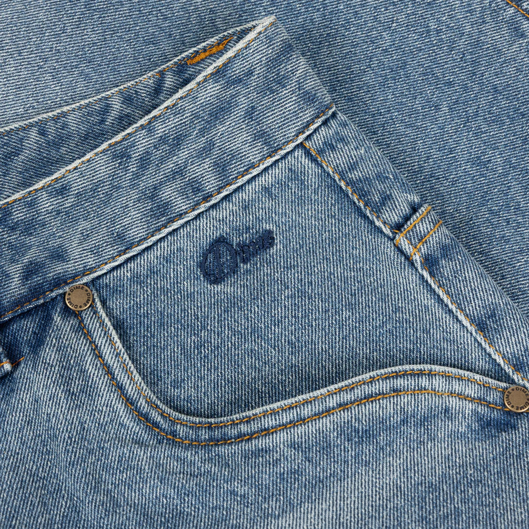 Dime - Baggy Denim Pants Sandblasted Indigo