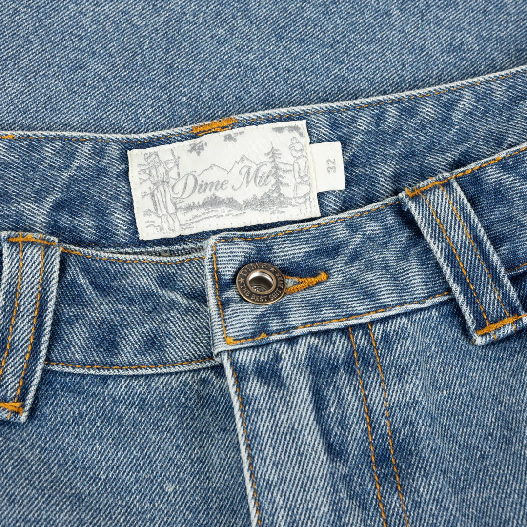 Dime - Baggy Denim Pants Sandblasted Indigo