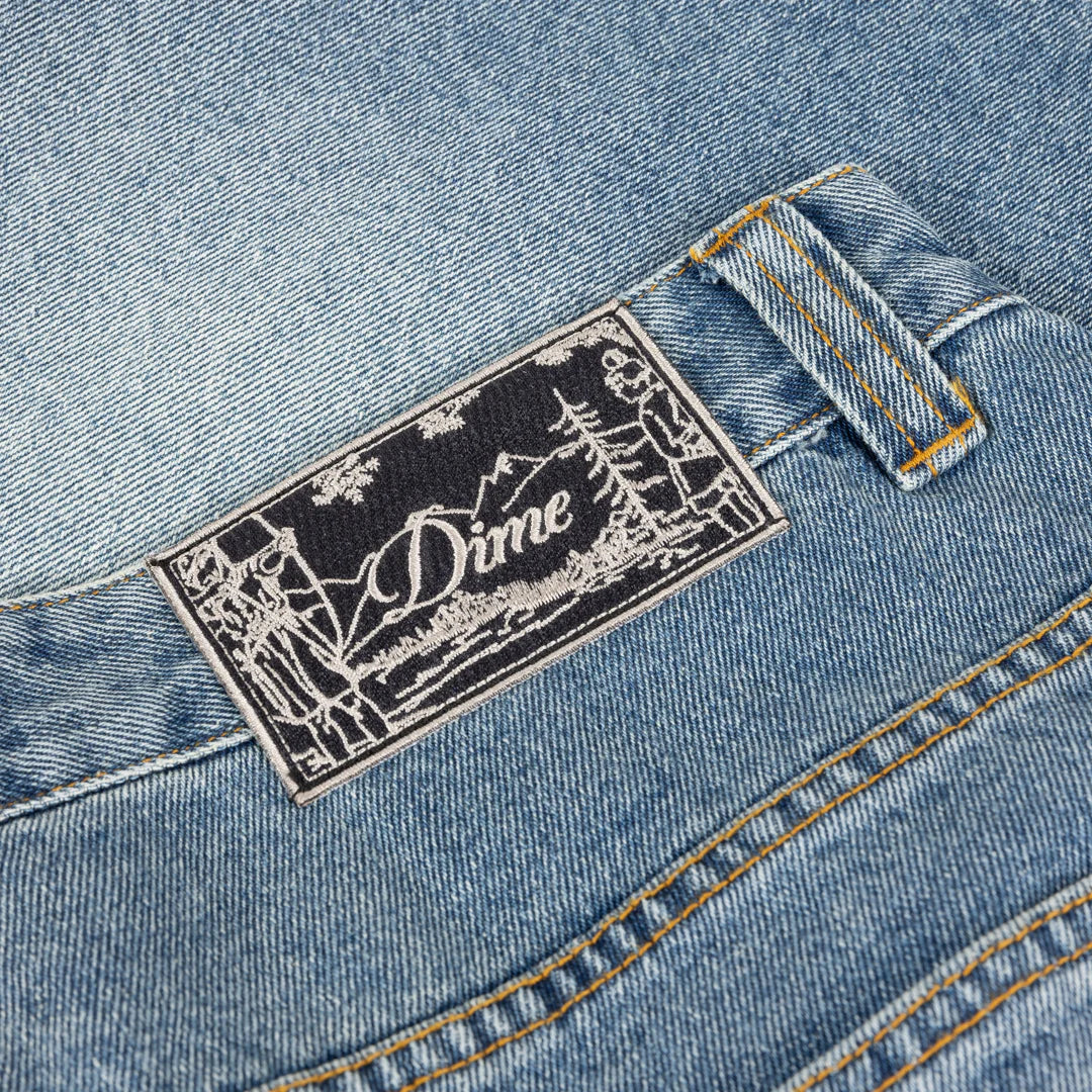 Dime - Baggy Denim Pants Sandblasted Indigo