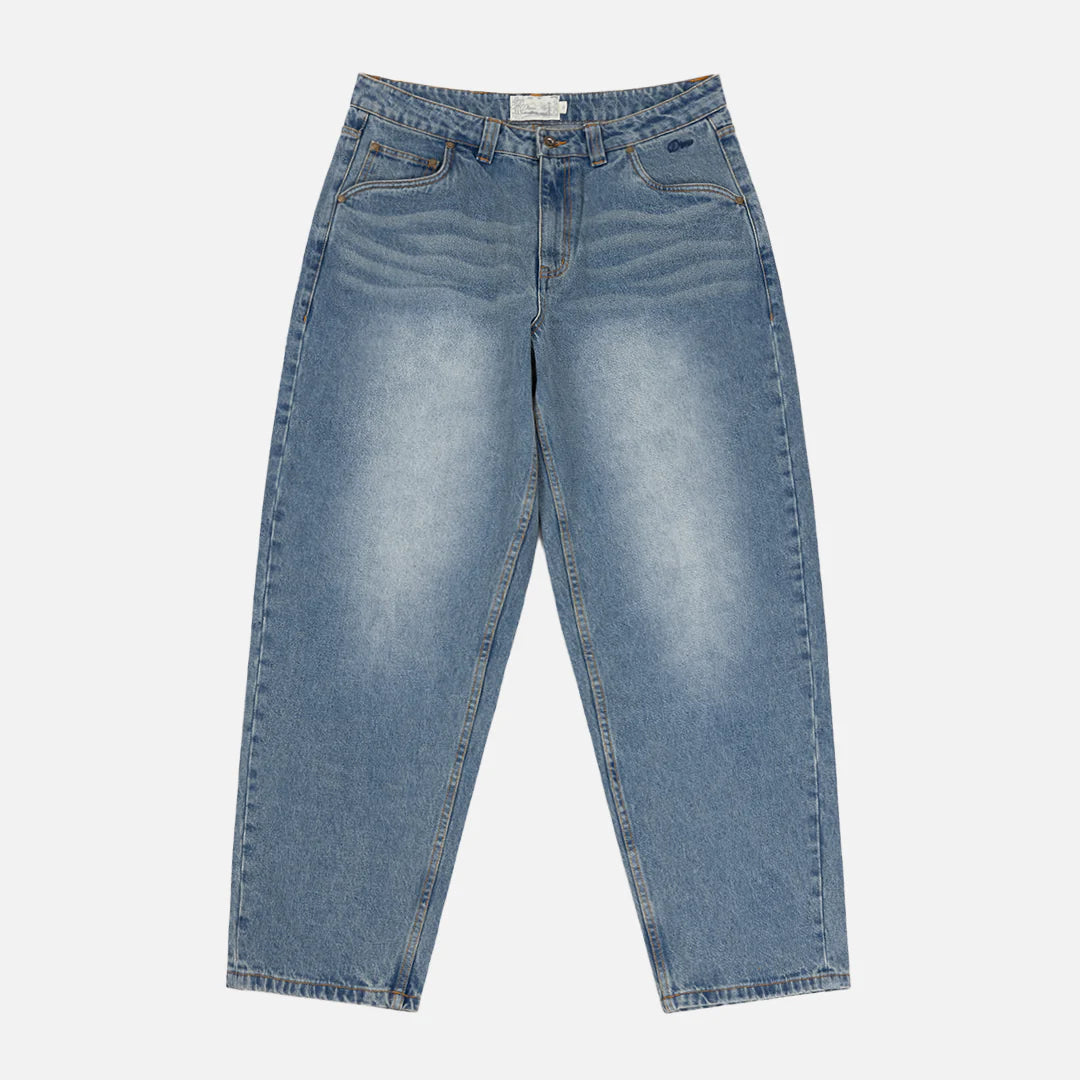 Dime - Baggy Denim Pants Sandblasted Indigo