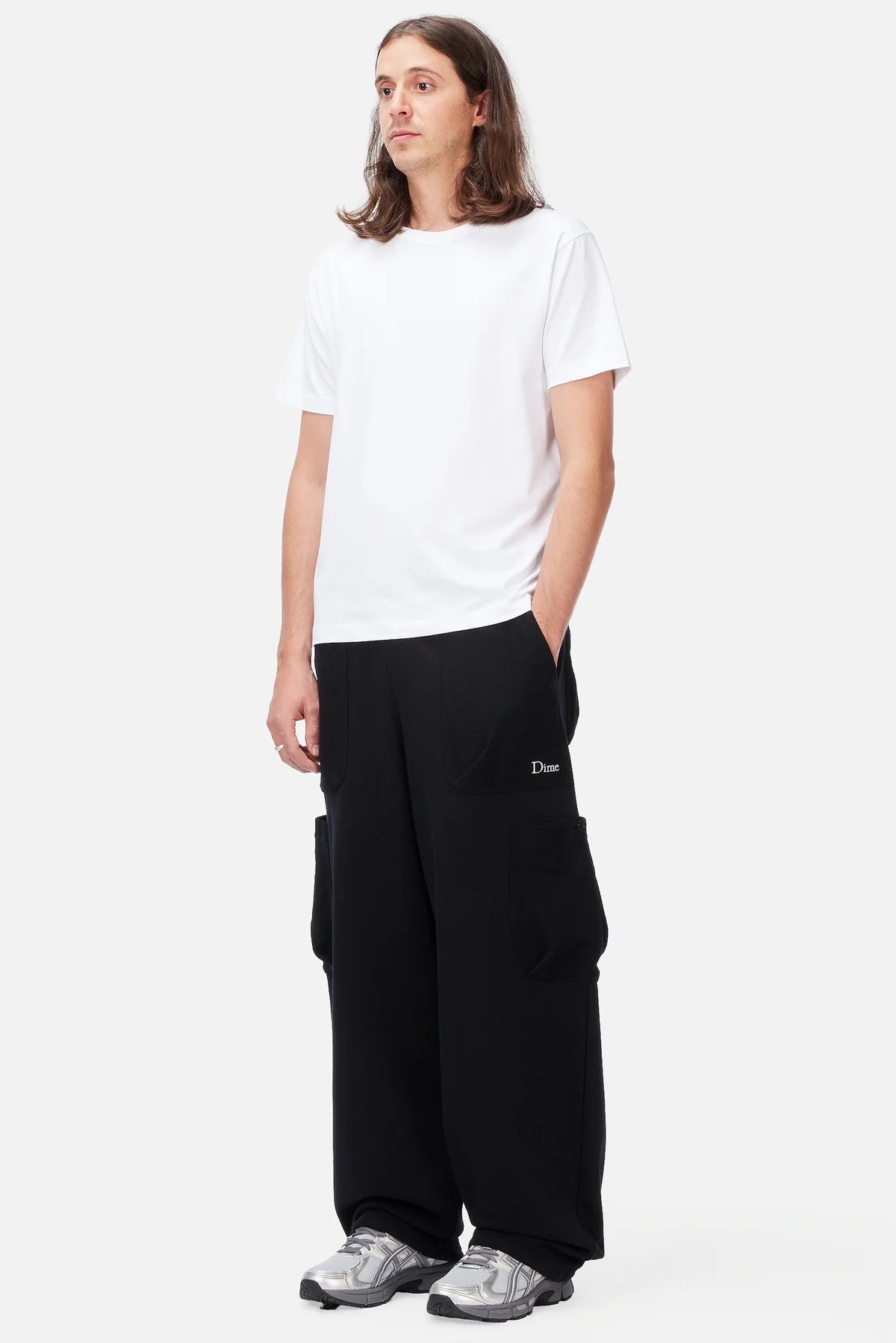 Dime - Reversed Terry Cargo Sweatpants Black-5