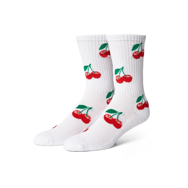 HUF - Cherry Bomb Crew Sock White