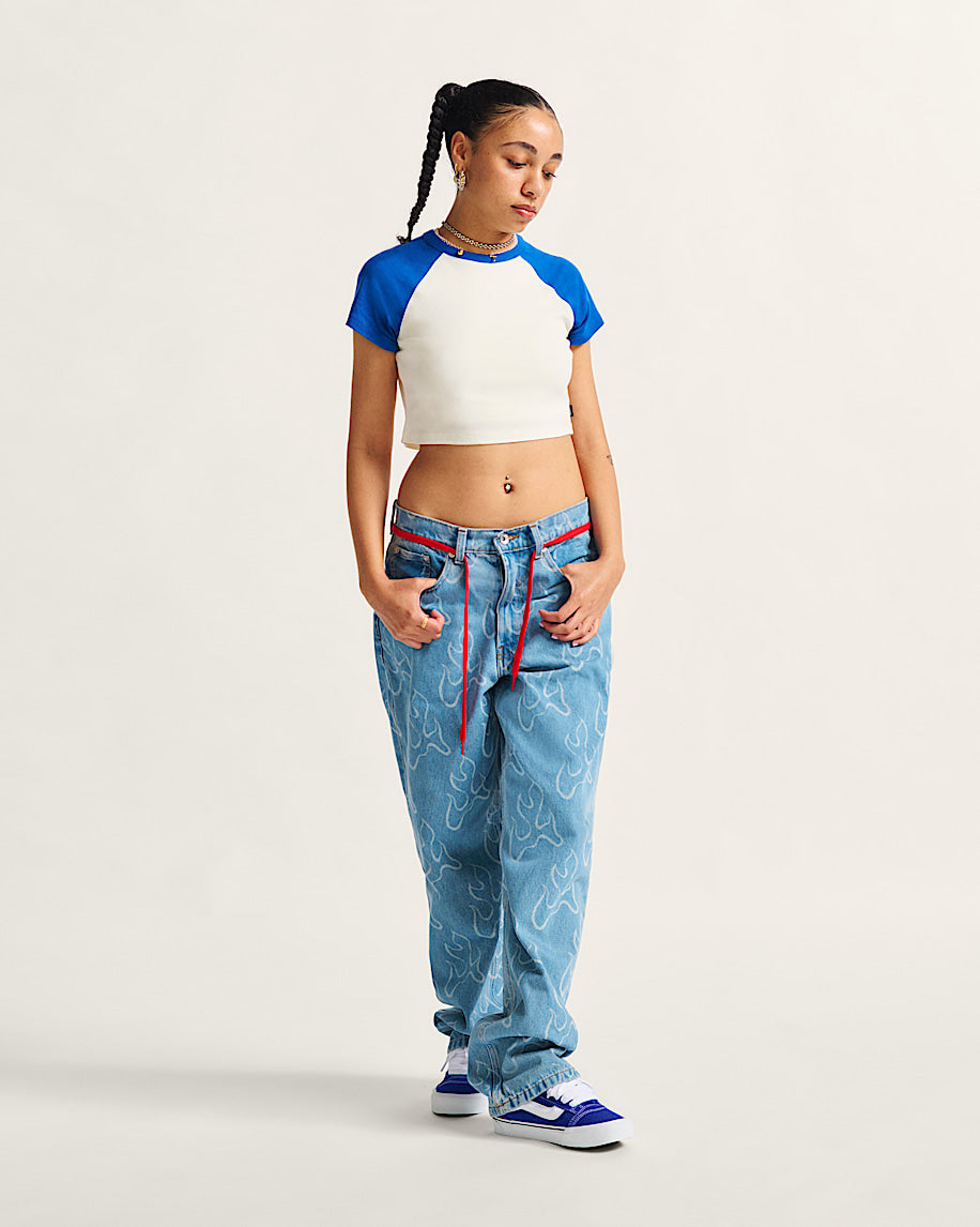 Vans - W Clare Raglan T-Shirt True Blue/Marshmallow