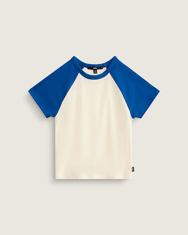 Vans - W Clare Raglan S/S Tee ~ True Blue/Marshmallow