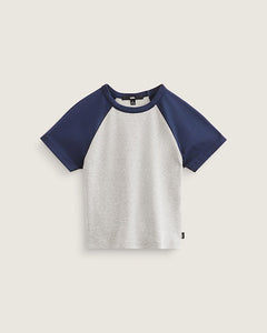 Vans - W Clare Raglan S/S Tee ~ Heather Grey/Dark Blue