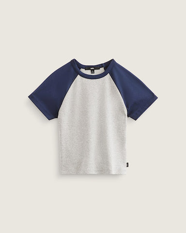 Vans - W Clare Raglan S/S Tee ~ Heather Grey/Dark Blue