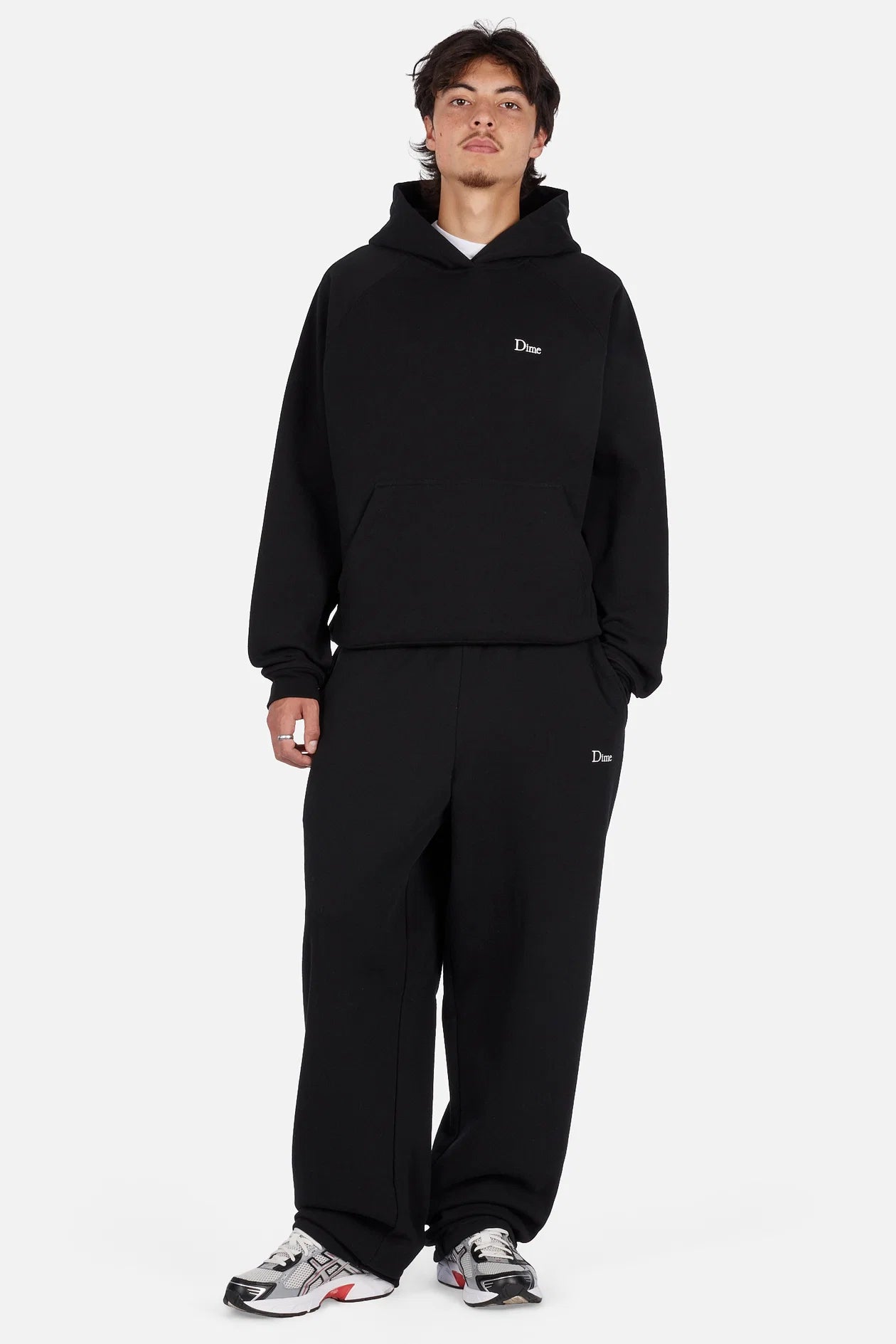Dime - Classic Small Logo Sweatpants Black-2
