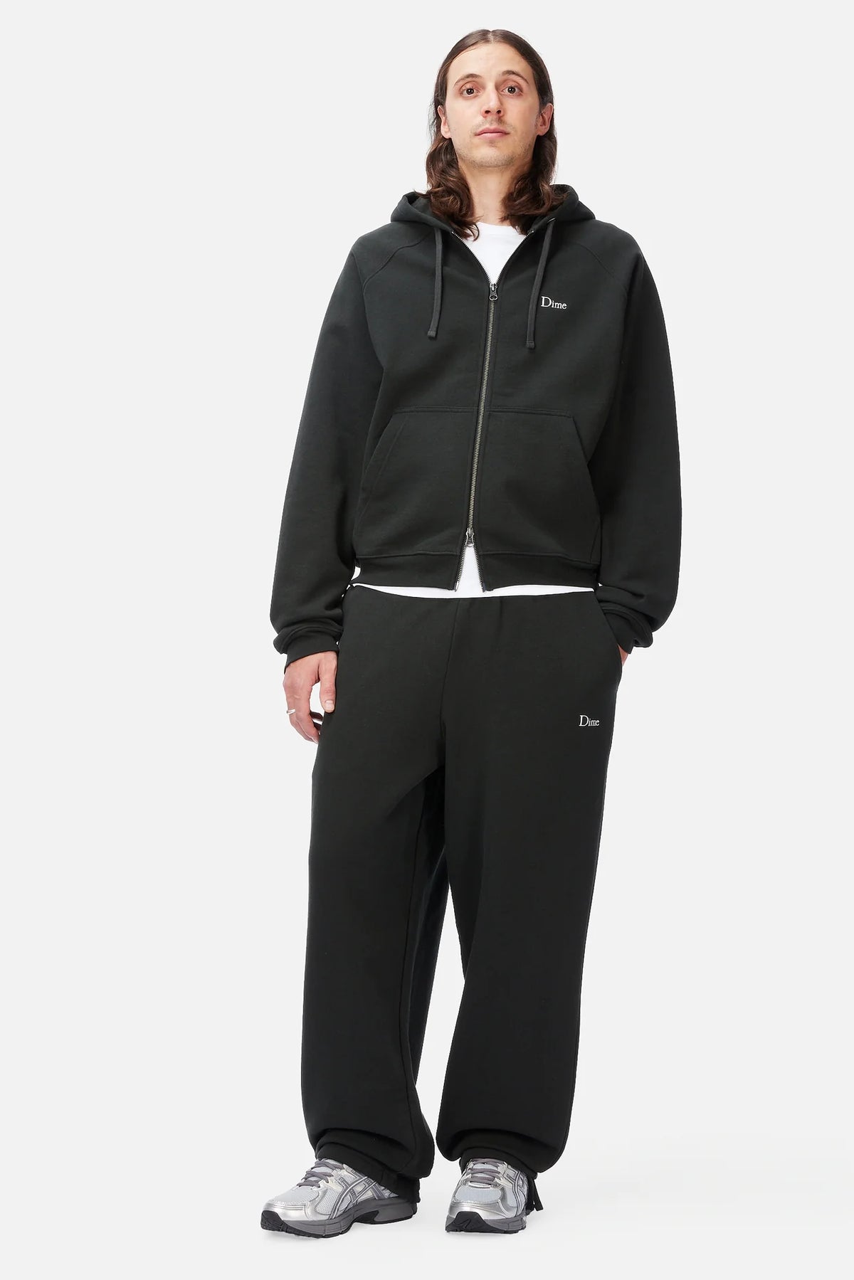 Dime - Classic Logo Zip Hoodie Pirate Black-3
