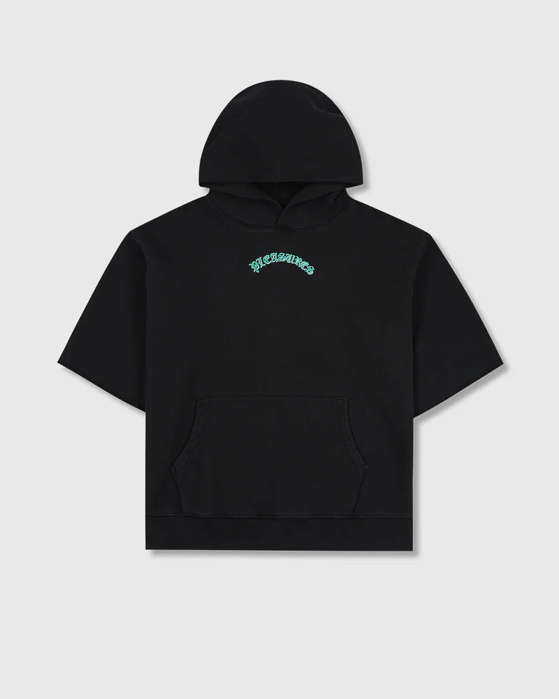 Pleasures - Cut Off Hoodie Black
