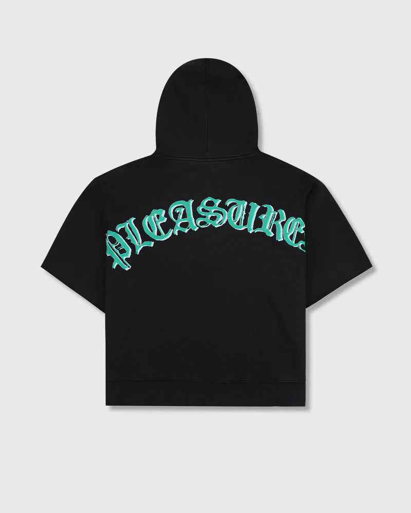 Pleasures - Cut Off Hoodie Black