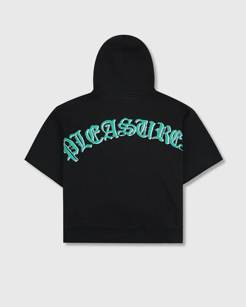 Pleasures - Cut Off Hoodie Black