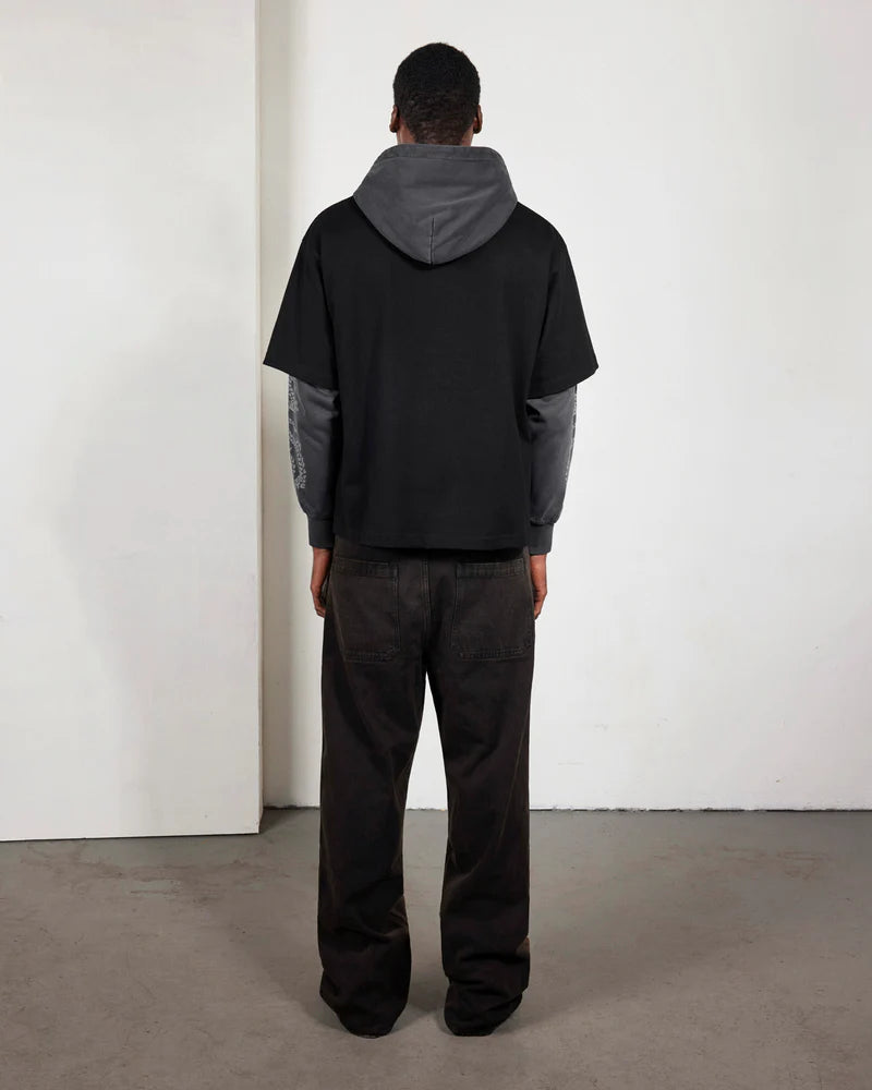 Pleasures - Dragon Layered Hoodie Faded Black
