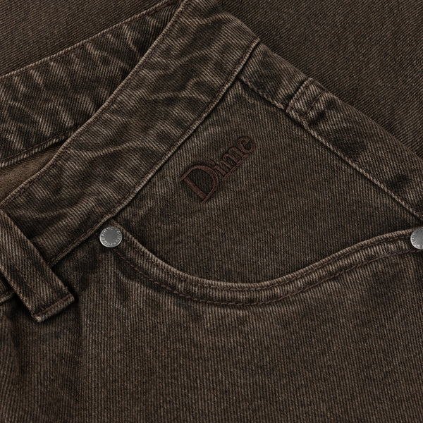 Dime - Classic Relaxed Denim Pant ~ Brown