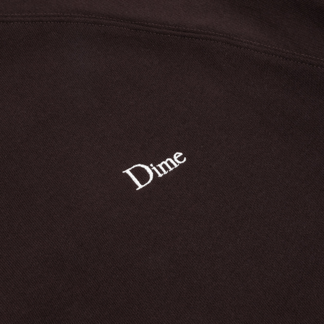 Dime - Classic Small Logo Zip Hoodie Dark Brown-2