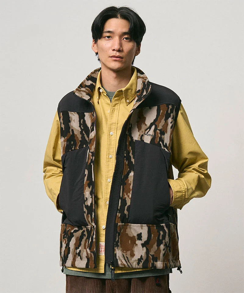 Gramicci - Thermal Fleece Vest Bark Camo