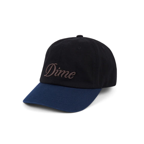 Dime - Cursive Low Pro Hat ~ Black/Midnight