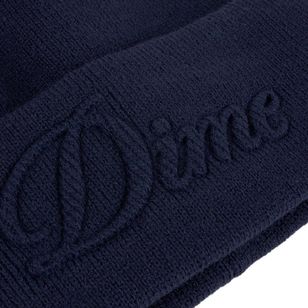 Dime - Cursive Fold Beanie Navy