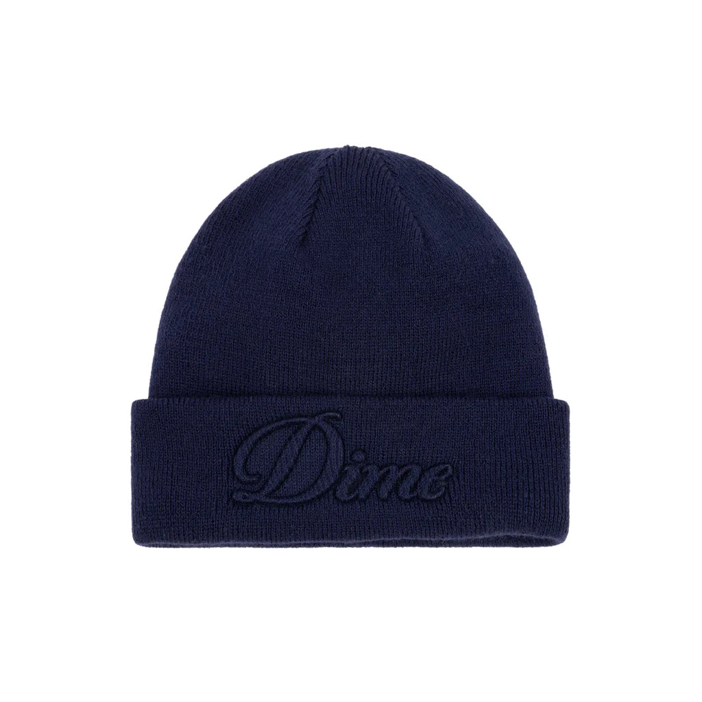 Dime - Cursive Fold Beanie Navy