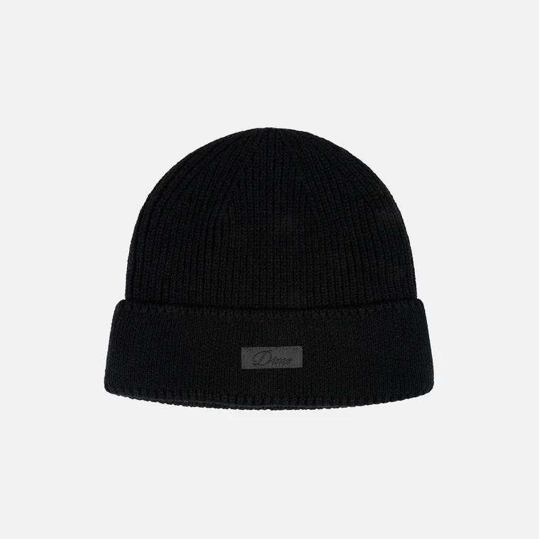 Dime - Cursive Rib Beanie Black