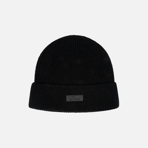 Dime - Cursive Rib Beanie Black