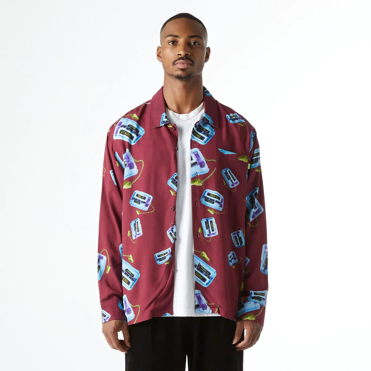 HUF - Huforola Long Sleeve Shirt Wine
