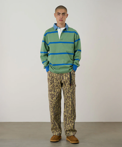 Gramicci - Langdon Rugby Shirt in Olive/Blue