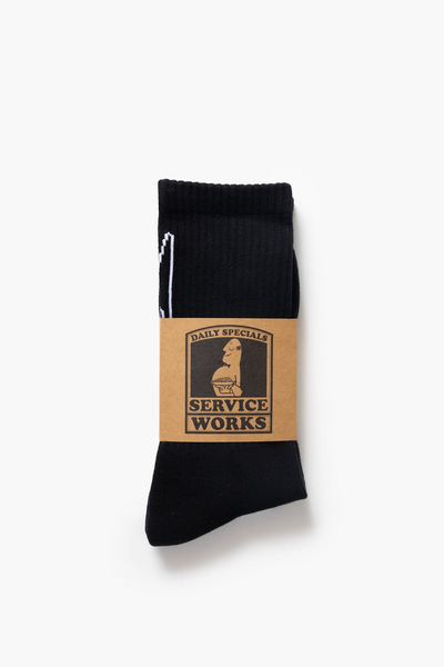 Service Works - Knife & Fork Socks in Black