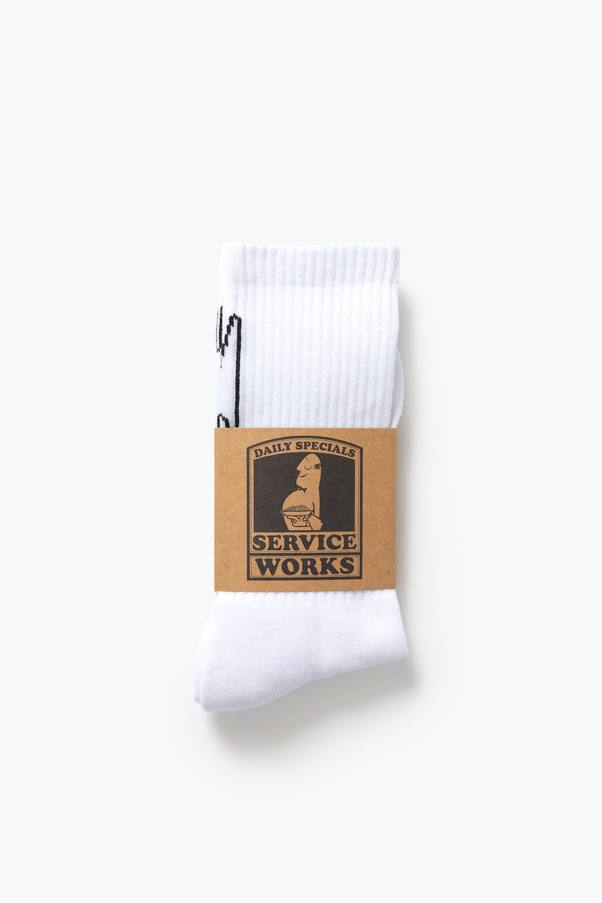 Service Works - Knife & Fork Socks in White