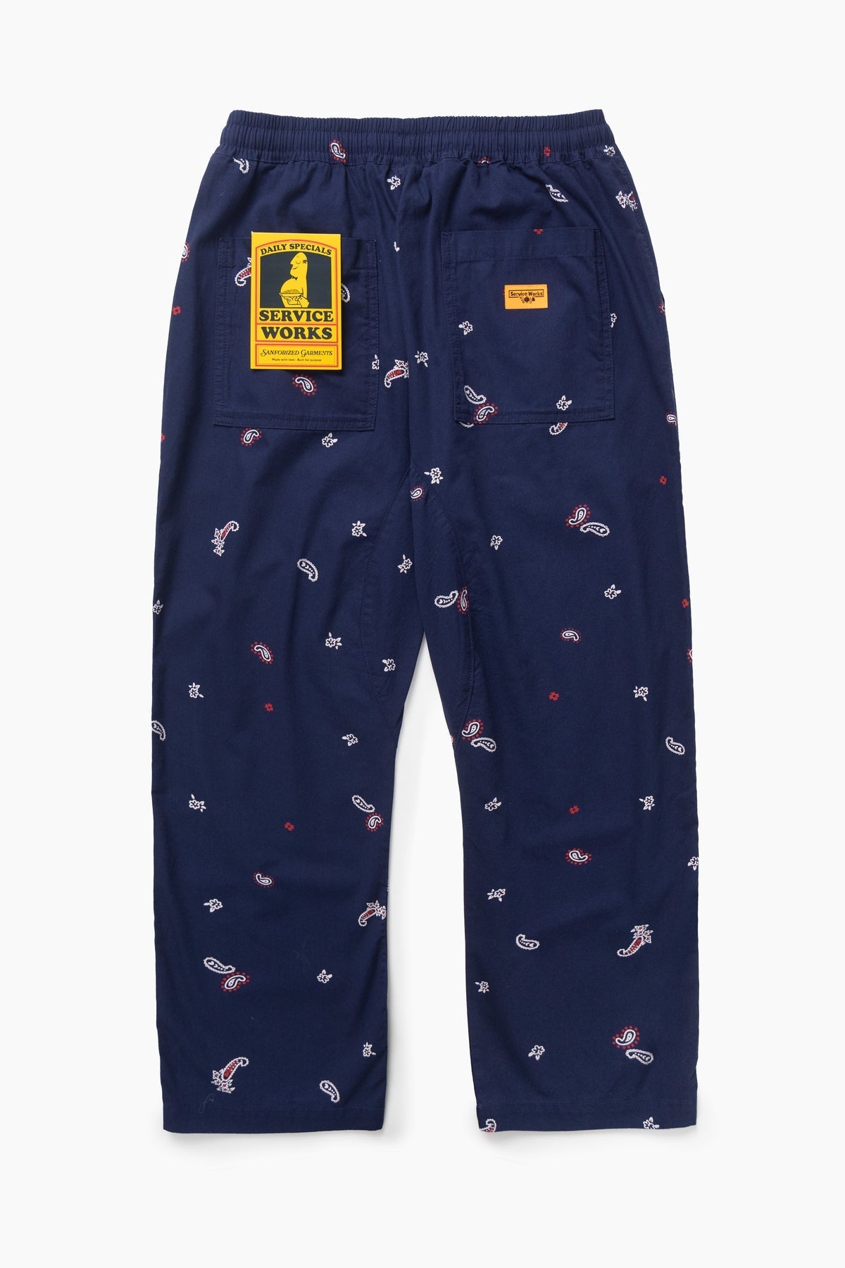 Service Works - Paisley Chef Pant in Royal Blue