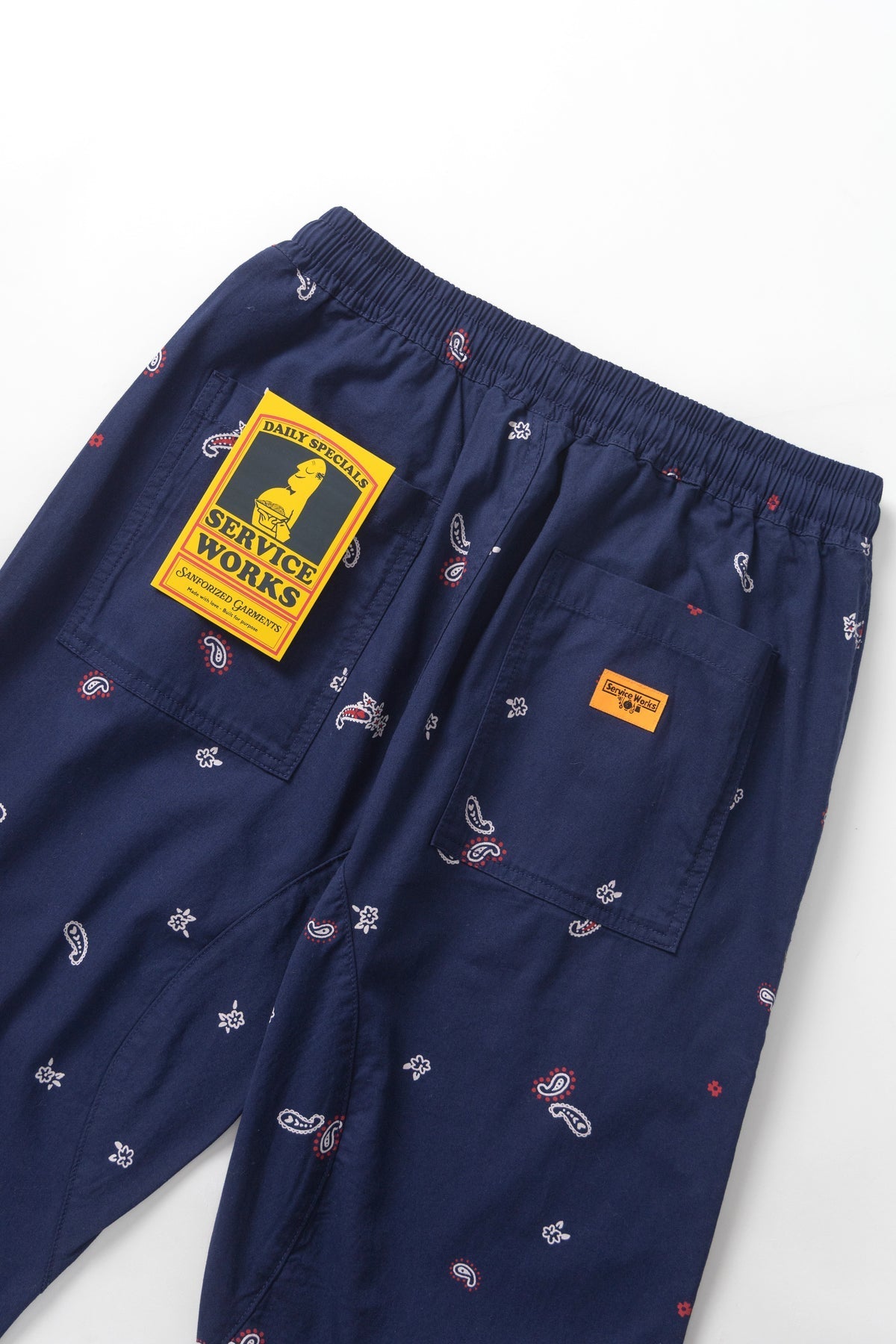 Service Works - Paisley Chef Pant in Royal Blue