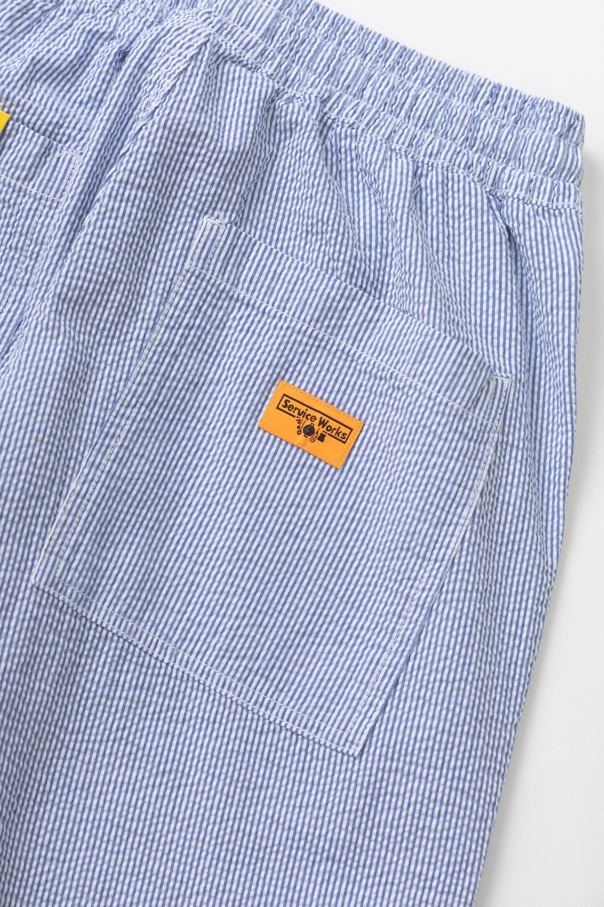 Service Works - Seersucker Chef Pants in Navy Stripe