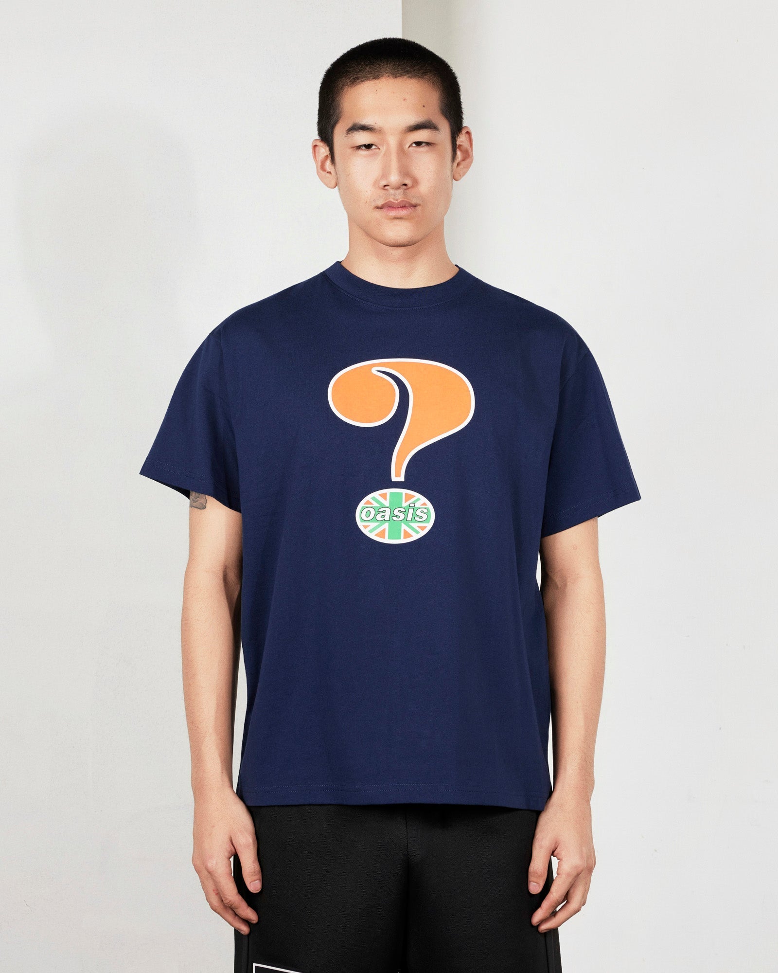 Pleasures x Oasis - Question Mark T-shirt Navy-3