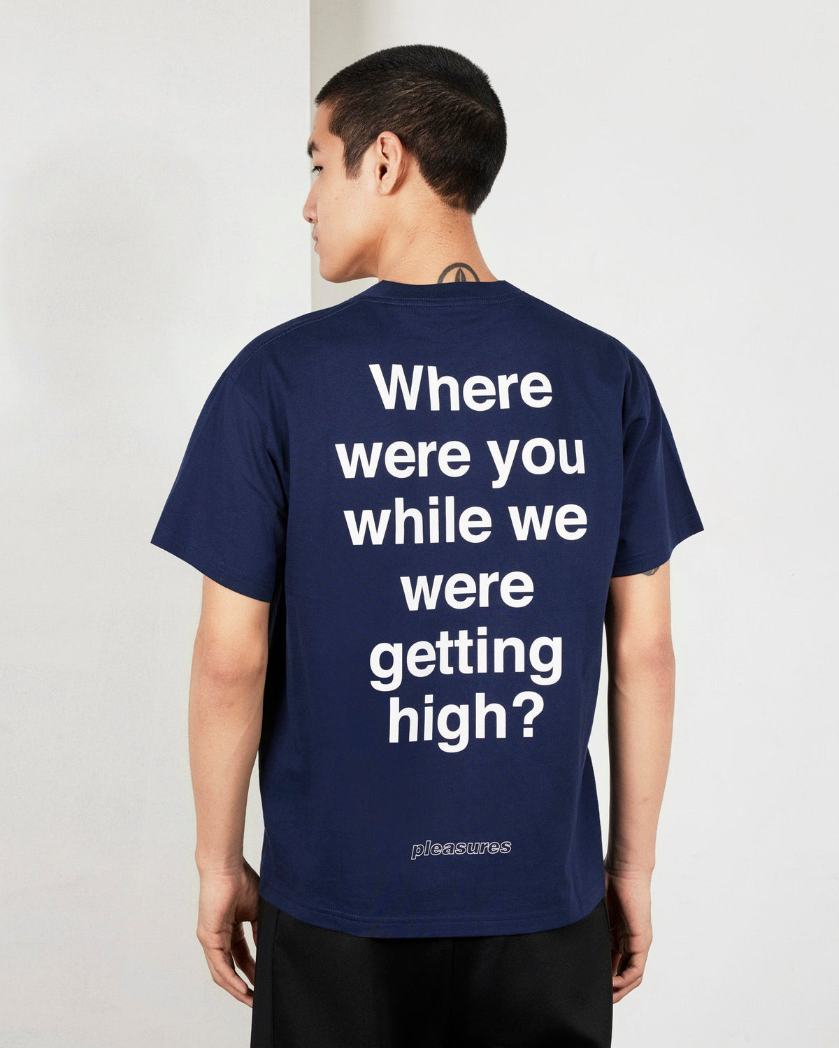 Pleasures x Oasis - Question Mark T-shirt Navy-4