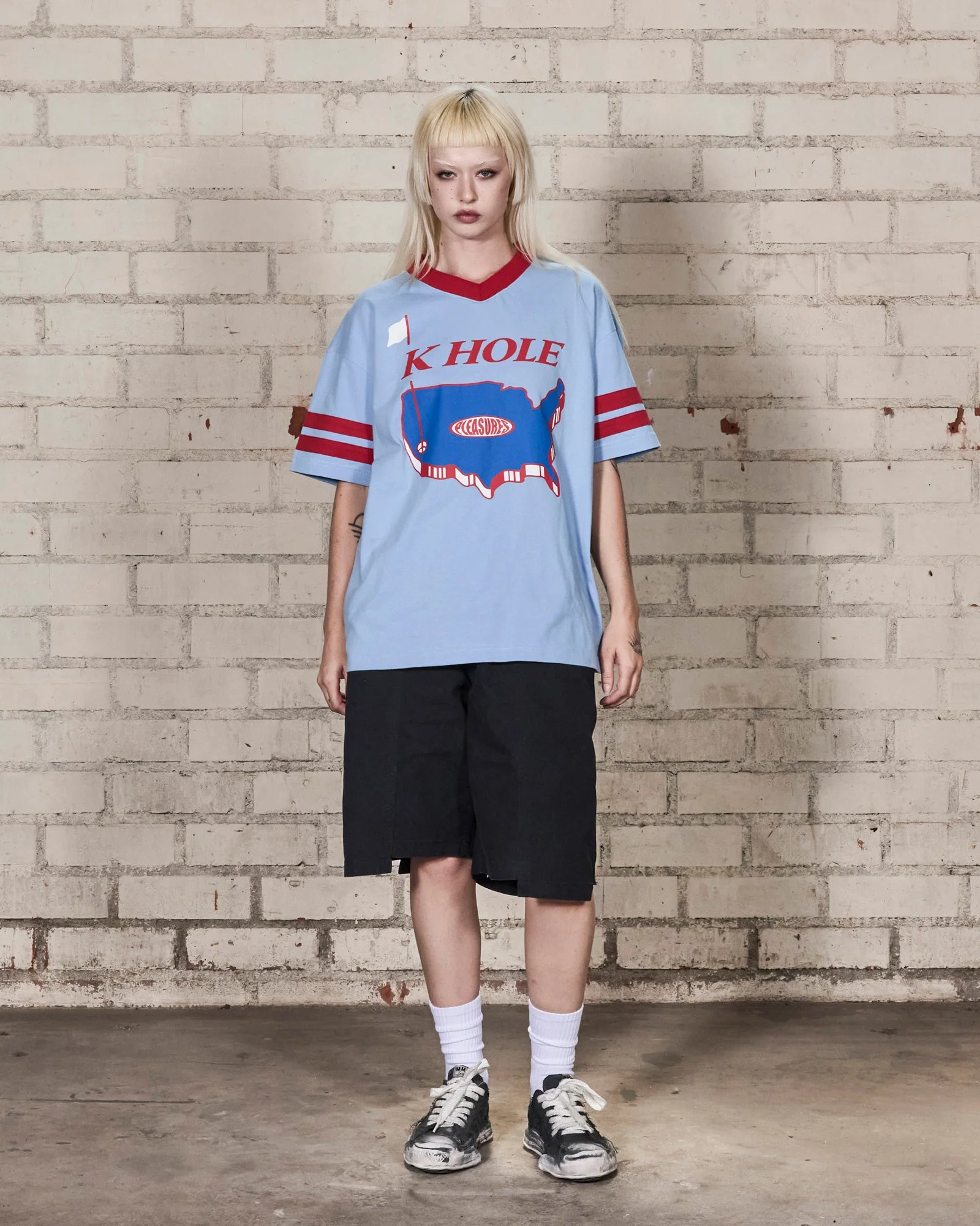 Pleasures x Primus - Hole V-Neck Jersey Blue