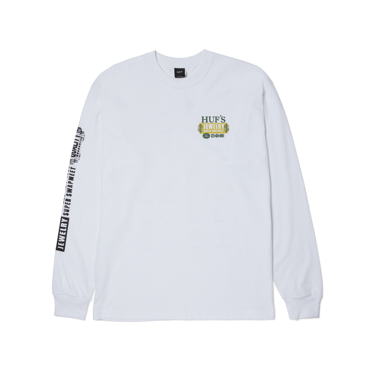 HUF Jewelry L/S T-Shirt White Tシャツ HUF - Jewelry L/S Tee ~ White – FLAVOUR '99