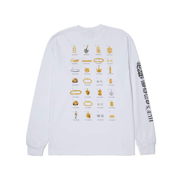 HUF - Jewelry L/S Tee ~ White