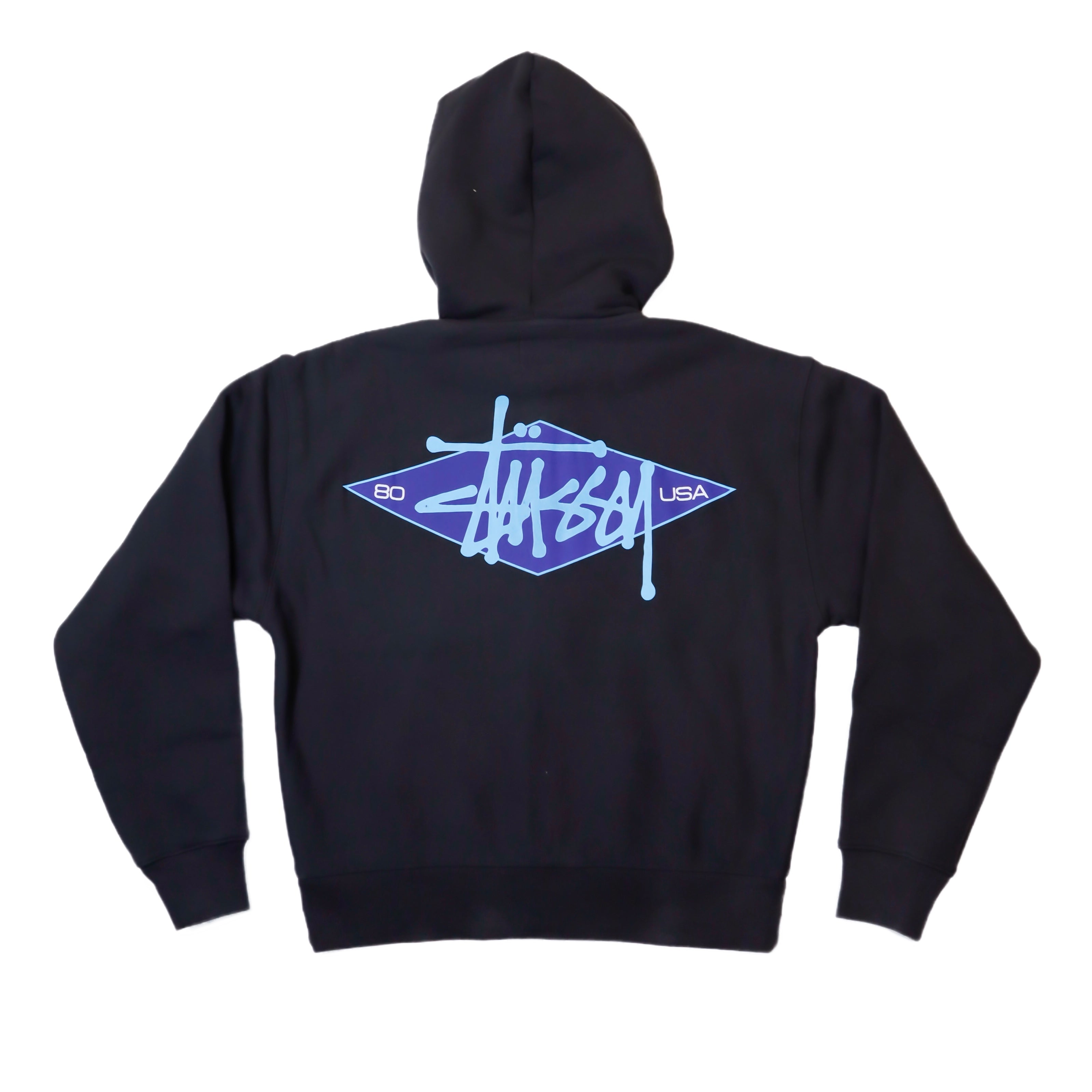 Stussy - Basic Diamond Zip Hoodie Black