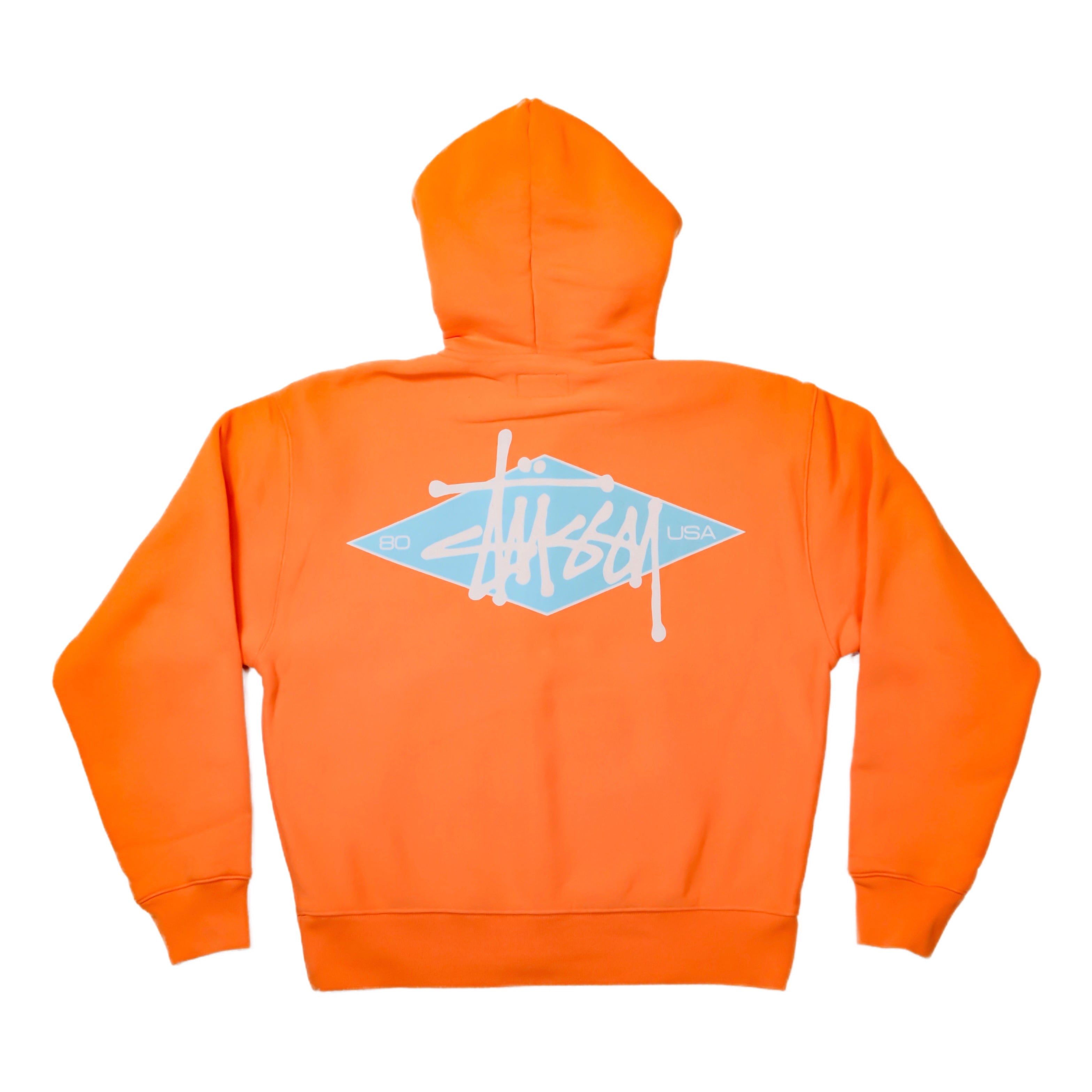 Stussy - Basic Diamond Zip Hoodie Tangerine