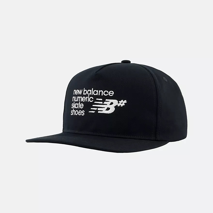 New Balance - Numeric 5 Panel A Frame Flat Brim ~ Black