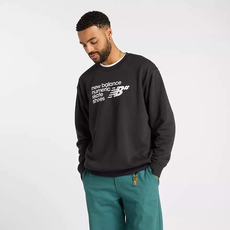 New Balance - Numeric French Terry Crew Black-1